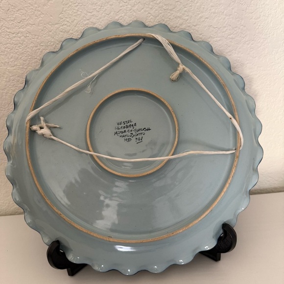 Handpainted Vestal Alcobaca Porcelain Plate 14”~Portugal - Picture 4 of 8